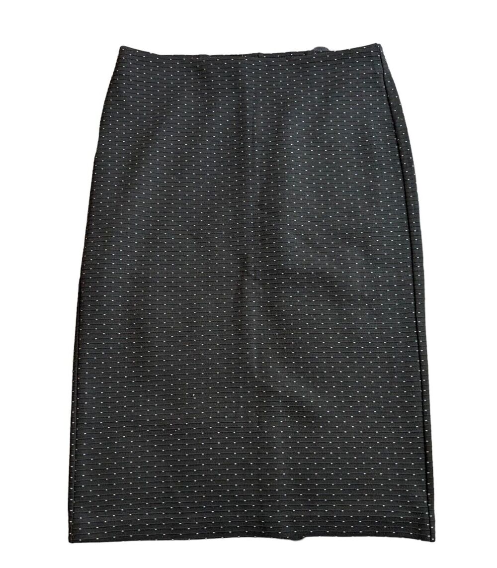 Loft Skirt Women’s Size S Black Polka Dots Pencil Casual NWT